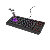 Teclado Gaming Genesis Thor230 Tkl Es Usb Retroiluminado Mecanico Negro
